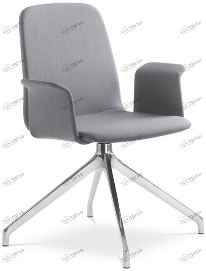 LD Seating Офисный стул из ткани с подлокотниками на козелке Sunrise 152 br f70-n6