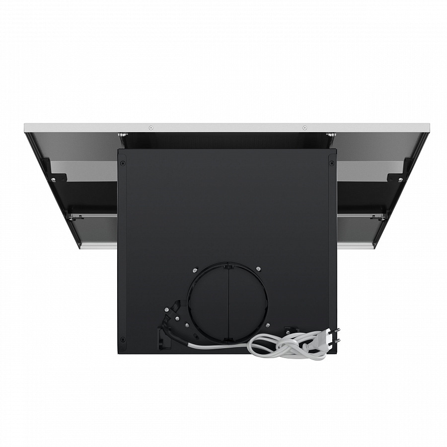 BRIDGE 60 INOX Glass Black Вытяжка / тип: подвесная, цвет: нержавеющая сталь/черное стекло, управление: кнопочное, ширина, мм: 600, полная потребляемая мощность, вт: 190• количество скоростей: 3• максимальная производительность, м3/ч: 850• площадь кухни: Santreyd  - Вид №6