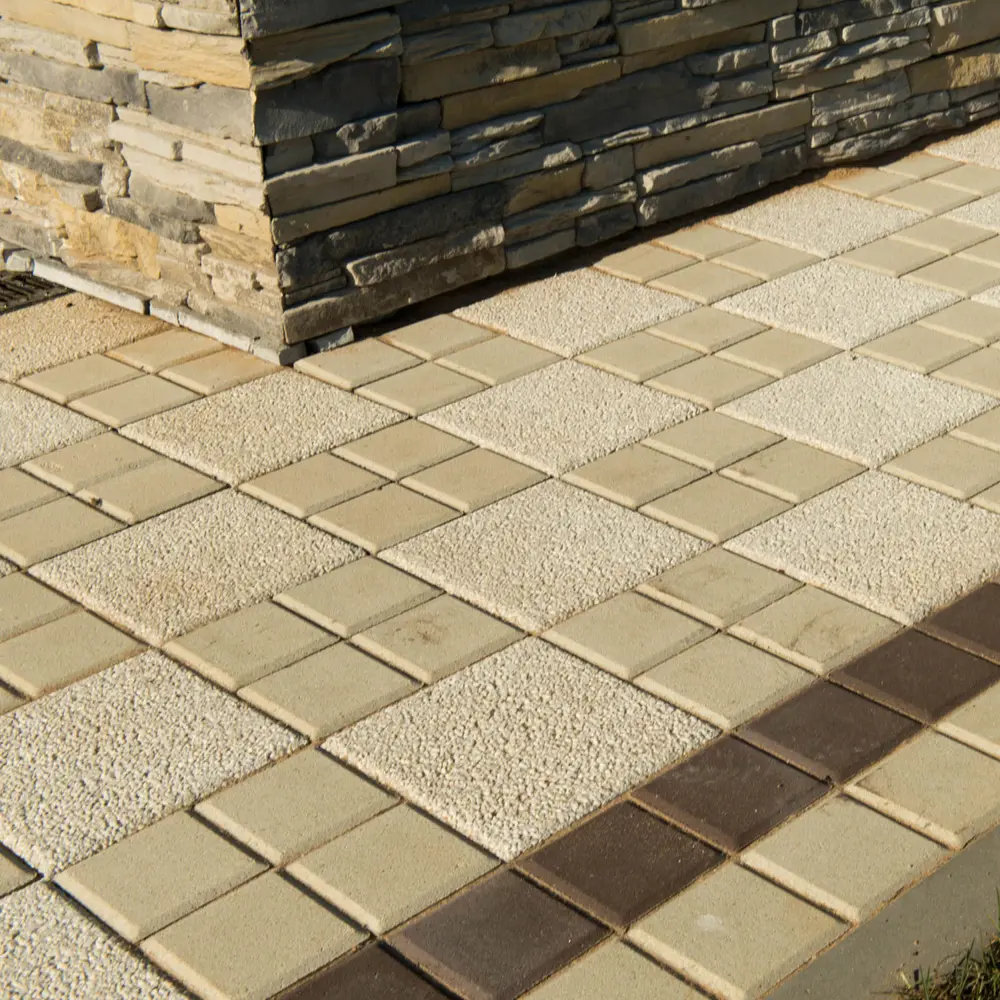 Плитка тротуарная двухслойная Braer Лувр 100x100x60 мм цвет песочный 82001778 STLM-2121126 Santreyd  - Вид №4