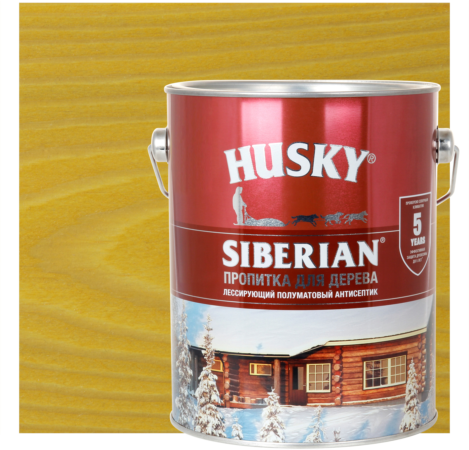 84392098 Пропитка для дерева Siberian полуматовая цвет калужница 2.7 л STLM-0049113 HUSKY