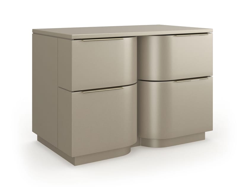 Деревянная прямоугольная тумбочка с ящиками Caracole Oblique ARCH-00146776