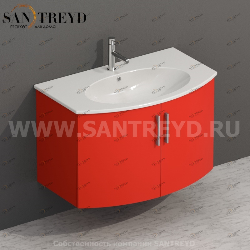 MDMA80Y149 Тумба с двумя створками 78 см красная Globo 4ALL Италия Ceramica Globo