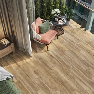 Керамогранит Alma Ceramica Hampton 20x90 см - матовый бежевый с текстурой дерева 89021580