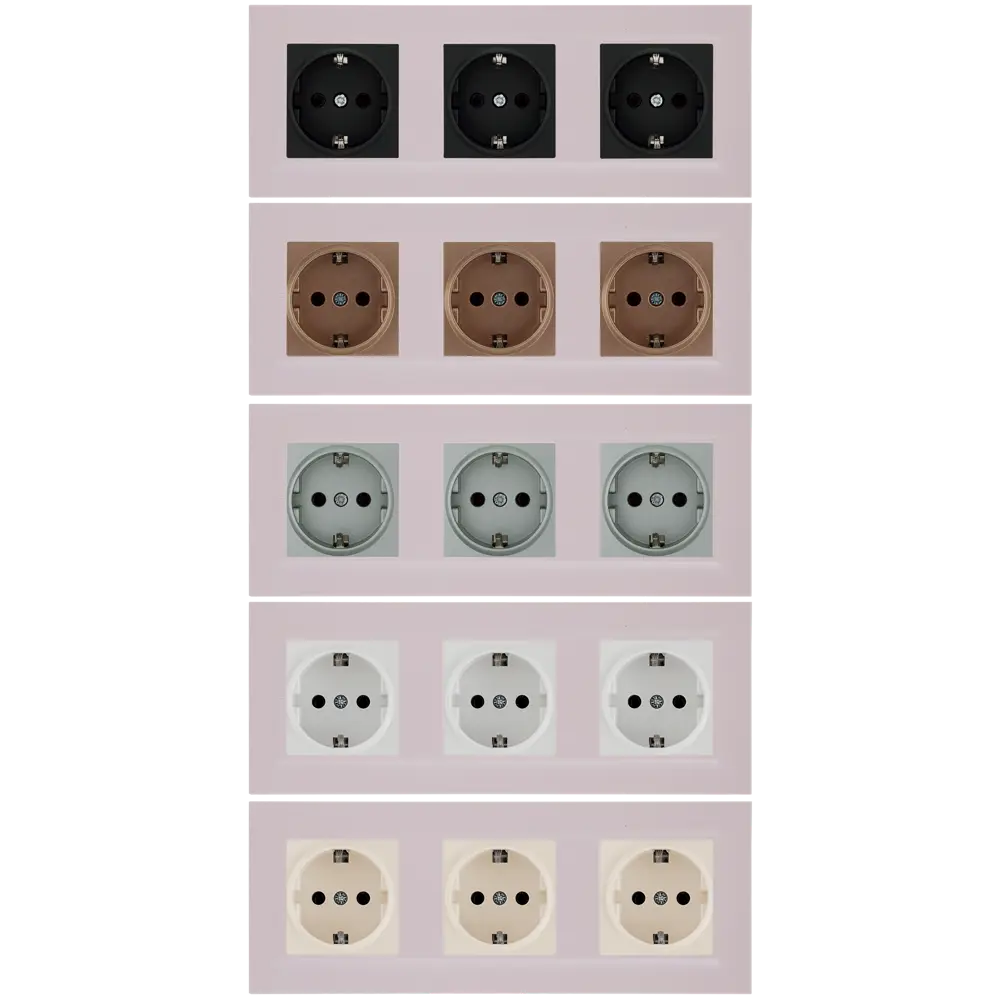Рамка Legrand Structura на 3 поста в нежном розовом цвете 82064636 STLM-0018625 - Вид №1