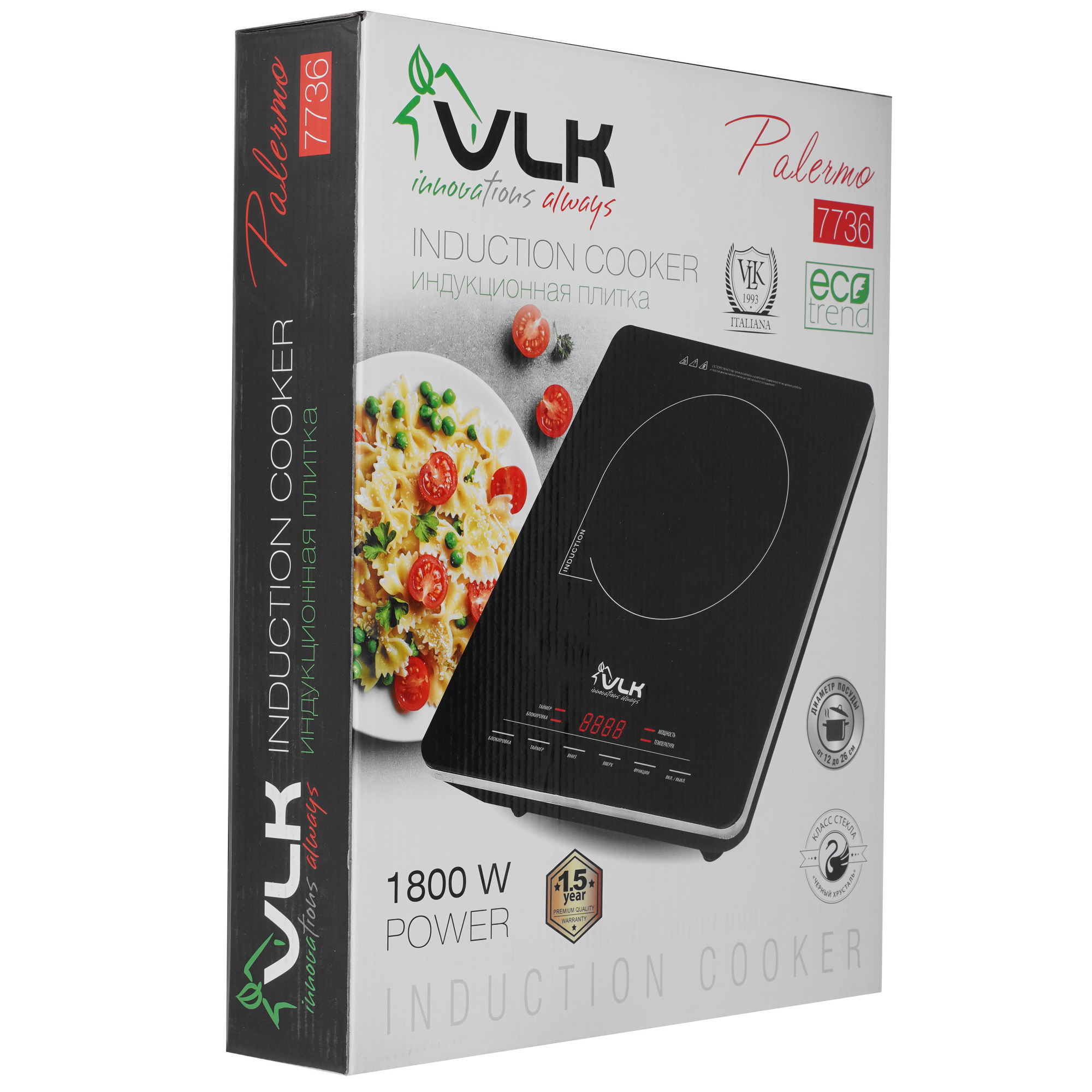 9229138 Плита компактная электрическая VLK Palermo 7736 черный STDN-0054743 - Вид №7