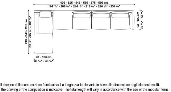 B&B Italia Модульный угловой диван из ткани Richard sun-id-1472345 - Вид №107
