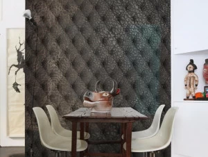 Inkiostro Bianco Геометрические панорамные обои с эффектом ткани Collection 2015