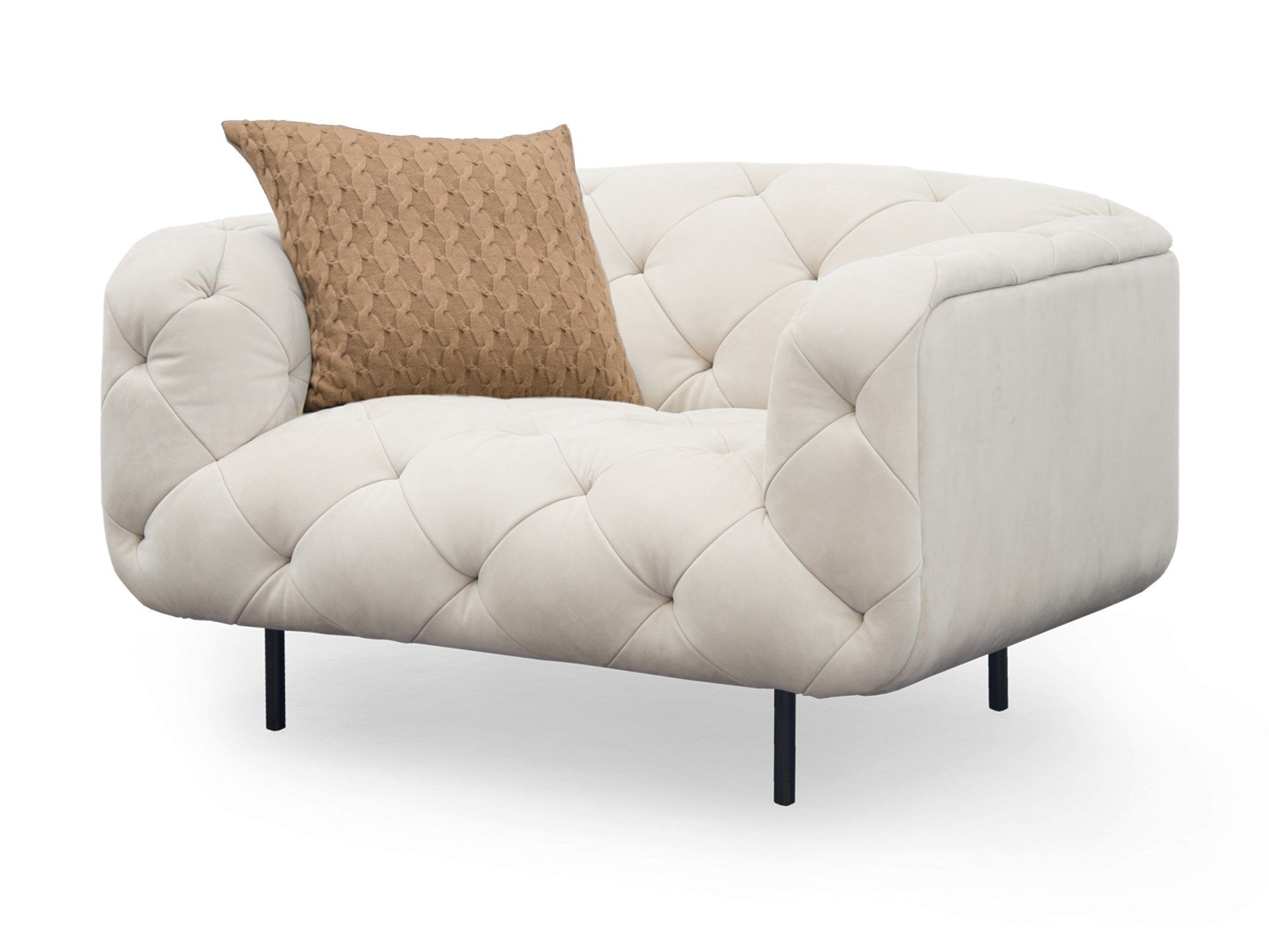 Кресло capitonné из нубука Formitalia Overseas ARCH-00074597 - Вид №1