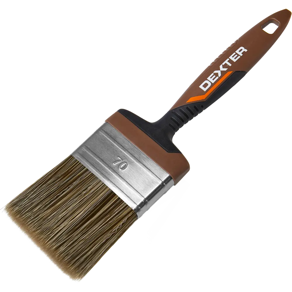Кисть Dexter для лаков и антисептиков 70 мм с эргономичной ручкой 82798223 STLM-0036047