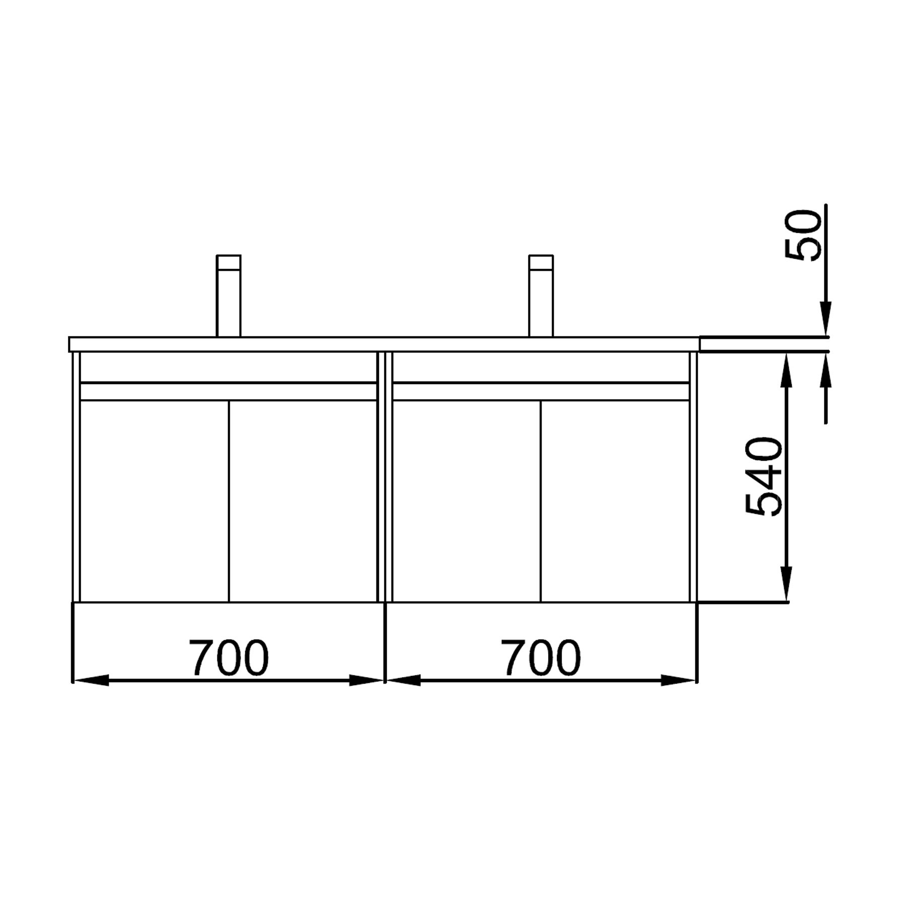85002 SALGAR Мебель для умывальника NOJA 1400 OAK CALEDONIA + Basin Дуб Каледония - Вид №1