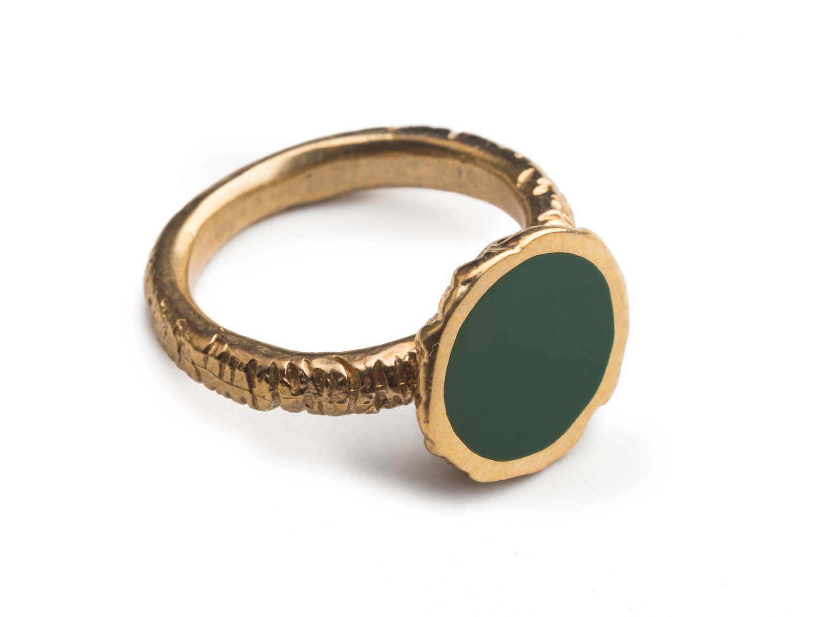 EB112 Кольцо, темно-зеленый, бронза, эмаль ELENA BERTELLOTTI Santreyd 