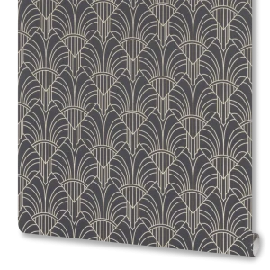 Обои флизелиновые Grandecolife Charlice чёрные 0.53 м A40601