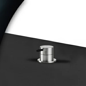 Смеситель для раковины сталь матовая с чёрной ручкой Toki Radomonte TKI12SCIL22