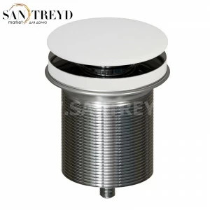 FL012BO Донный клапан с накладкой из керамики для раковин c перелива Globo 7 см цвет Белый бархат Globo ACCESSORIES Италия