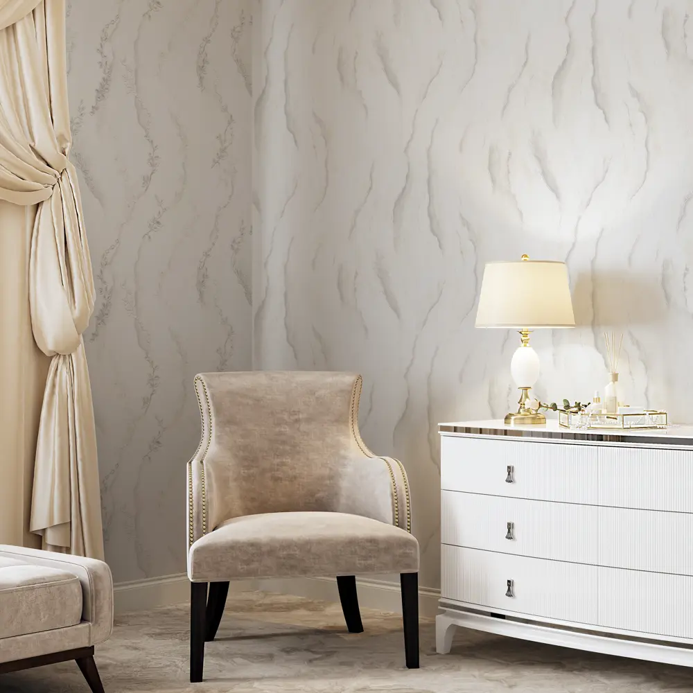 Обои флизелиновые Palitra Home Benua белые 1.06 м HC72401-11 89427526 STLM-2042936 - Вид №5