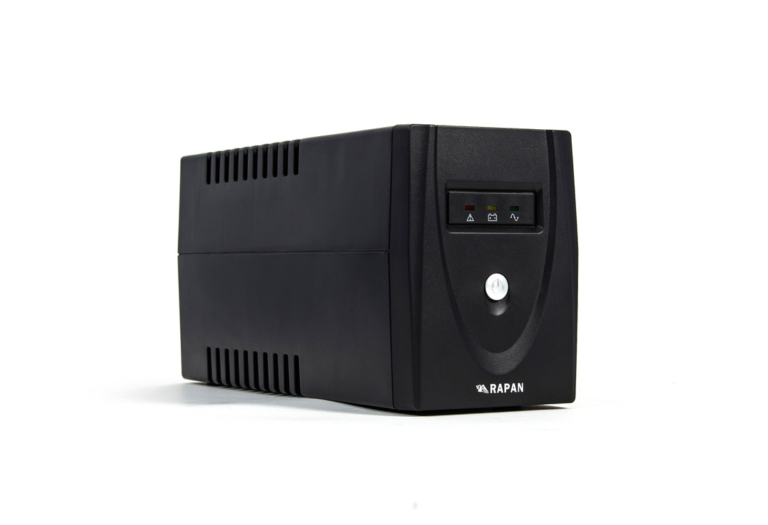 RAPAN-UPS 800 power supply 220 v 800va / 480w meander with battery 7 ah interactive Бастион  - Вид №1