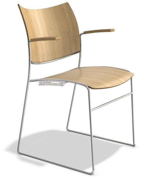 Casala Деревянный стул с подлокотниками Curvy 3288-10 - Вид №1