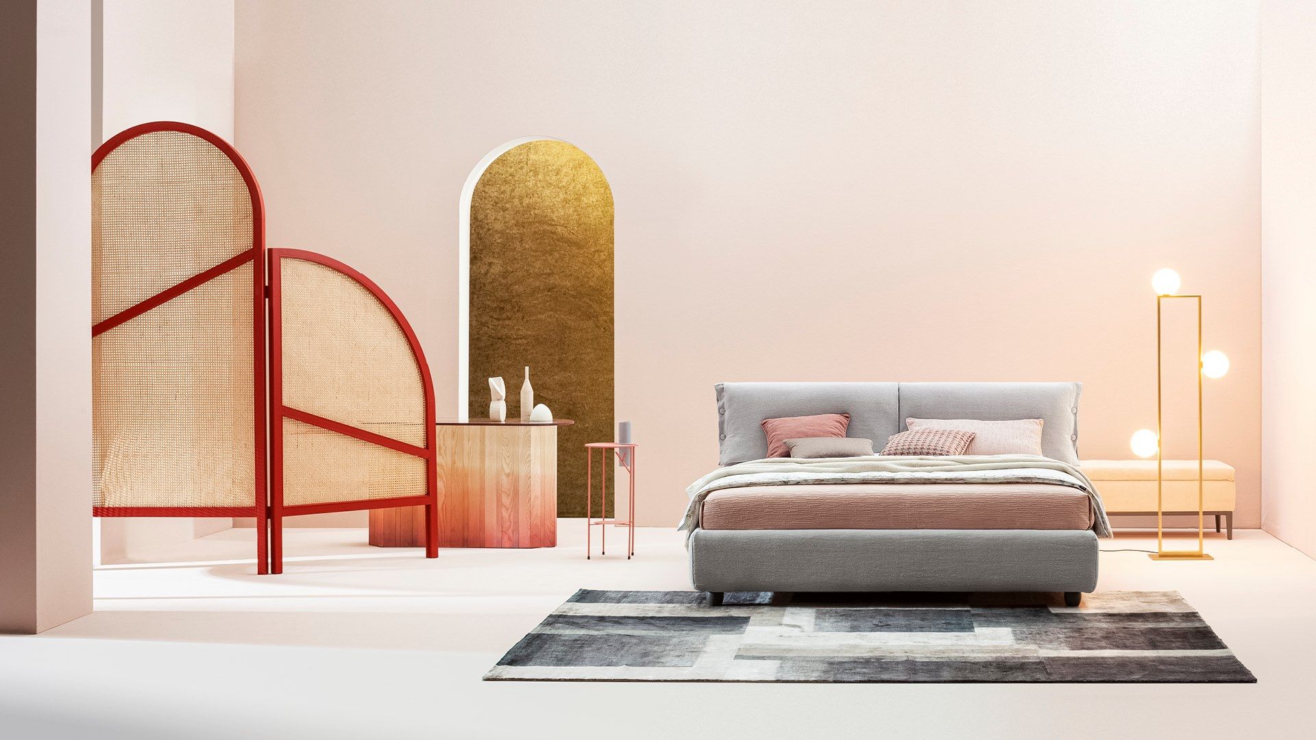 Двуспальная кровать из ткани с мягким изголовьем Twils GISELLE ARCH-00033828 - Вид №7