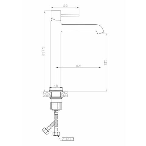 Orange Karl M05-121b смеситель для раковины, черный Хром sun-id-1517071 - Вид №1
