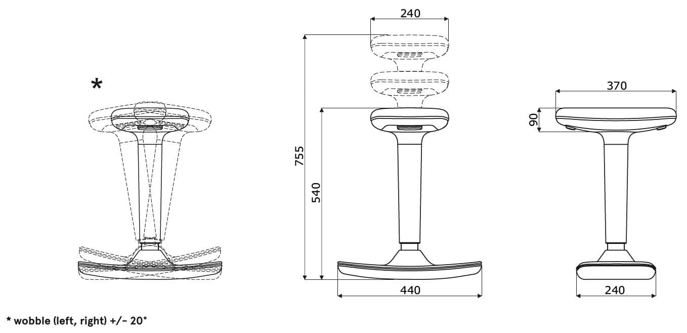 Регулируемый по высоте офисный стул в Trevira® CS MDD COOL ARCH-00032127 - Вид №5