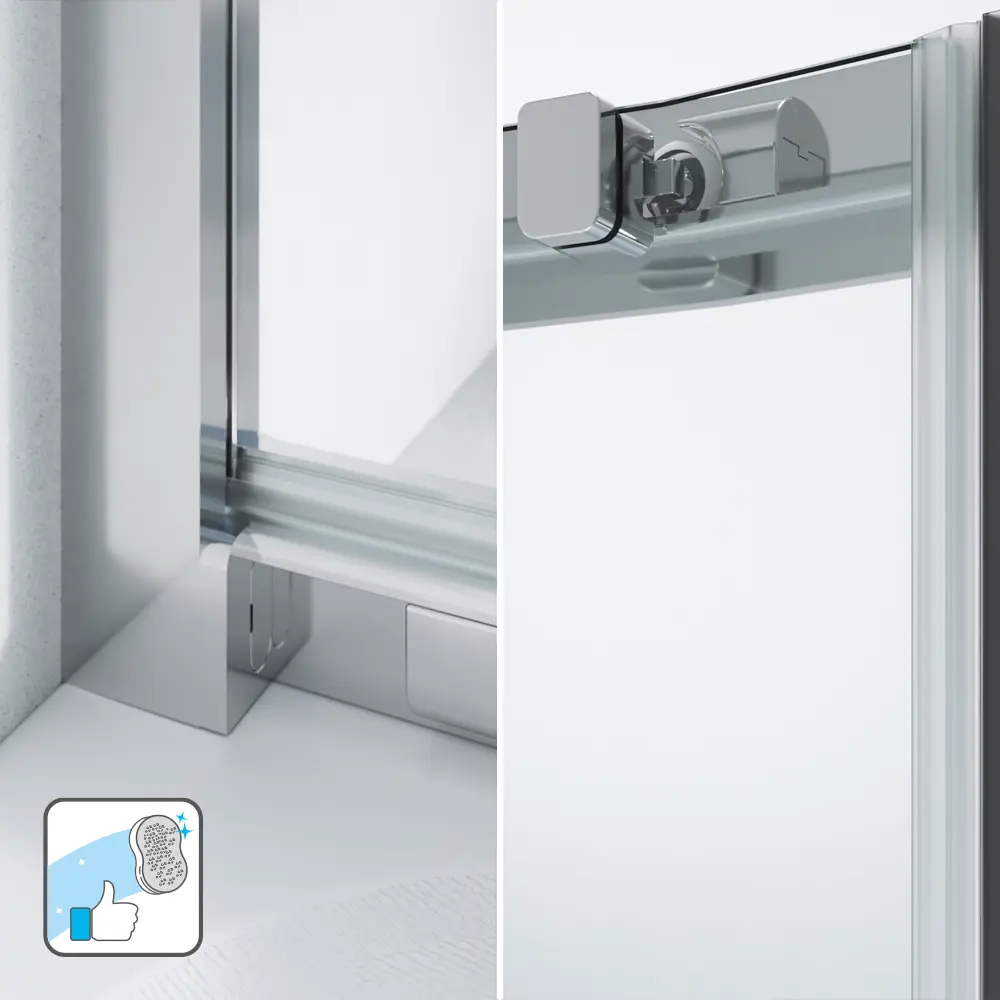 Комплект стекол для душевой ширмы Sensea Easy 1/4 круга 90x90 см с шелкографией, цвет профиля на выбор 88103647 STLM-2106768 - Вид №16