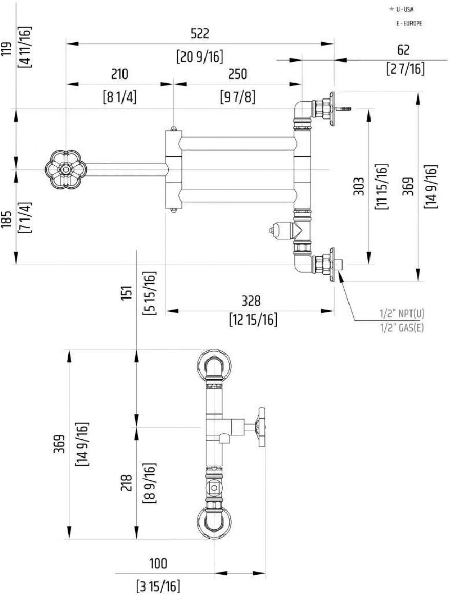 Officine Gullo Кран для заливки кастрюль из латуни sun-id-1447395 - Вид №3
