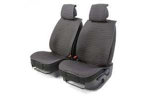 16521474 Накидки на передние сиденья , 2 шт. материал fiberflax /лен/ CUS-1022 BK/BE CarPerformance