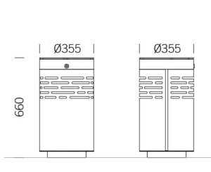Нержавеющая сталь открытый мусорный бак
