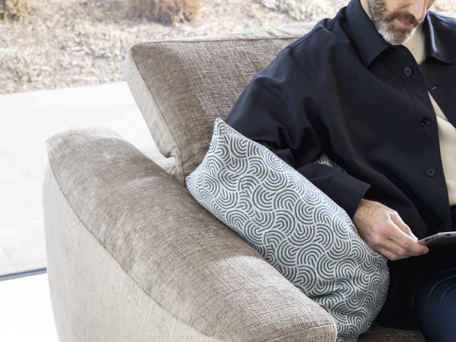 Тканевый диван с полуостровом Calligaris WAVE ARCH-00042571 - Вид №2