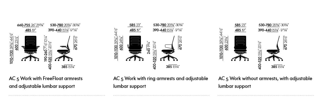 Кожаный операционный офисный стул VITRA AC 5 ARCH-00005591 - Вид №5
