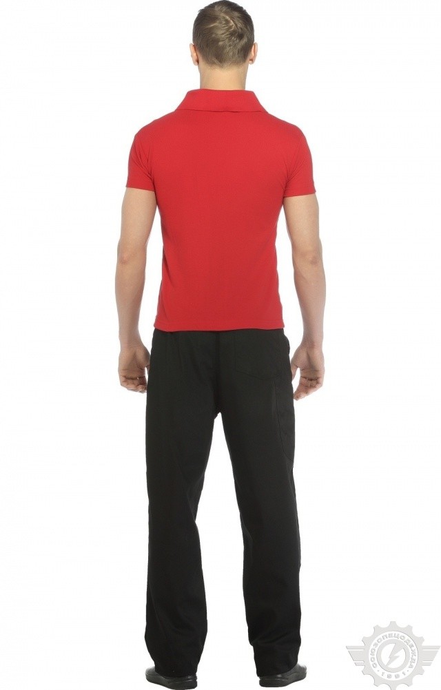 66349 Тенниска-поло красная  Одежда для салонов красоты  размер XXL (54) Спецодежда  - Вид №9
