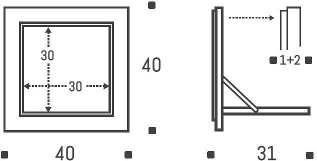 AMBIVALENZ Складная фанерная полка Fläpps shelf 40×40-1 Fl020002 - Вид №6