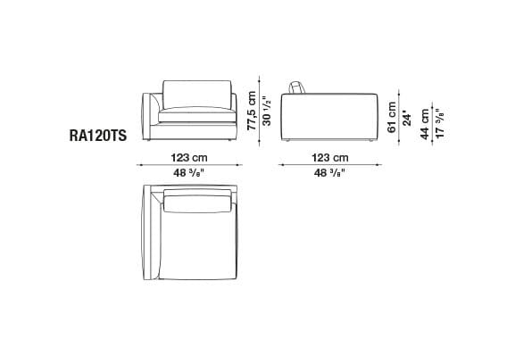 Угловой диван из ткани B&B Italia Ричард ARCH-00040927 - Вид №52