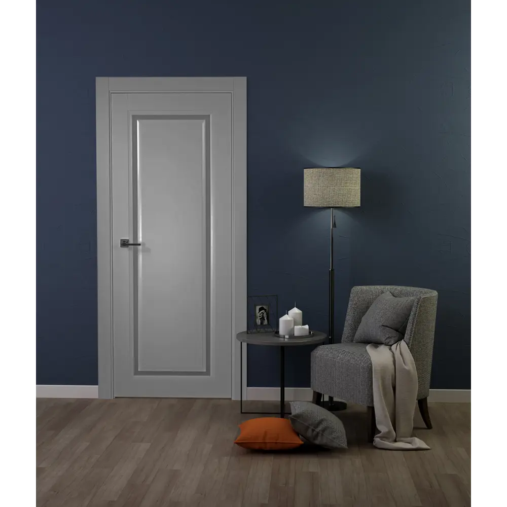 Дверь межкомнатная глухая Аурум 1 эмаль серый 2200x700 мм BELWOODDOORS STLM-2164415 - Вид №1