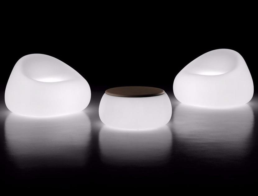 Plust Яркий круглый журнальный столик из полиэтилена T ball sun-id-1446962 - Вид №1