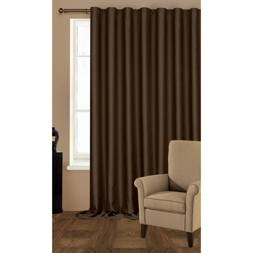 Ткань 1 п/м 280 см блэкаут однотон цвет коричневый GARDEN STLM-2116923 - Вид №1