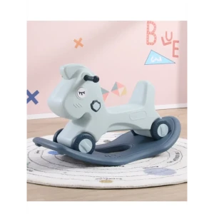 91637155 Лошадка-качалка-беговел Unix Kids 37x50 см синий STLM-1348711