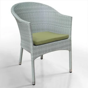 Кресло садовое, искусственный ротанг White AFINA  130588 Серый