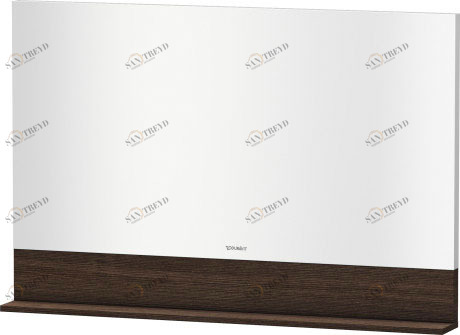 VE757005353 Vero Зеркало с полочкой внизу Каштан темный, декор Duravit