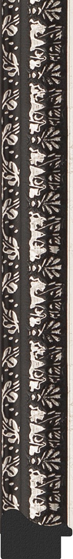 BY 1063 Зеркало в багетной раме - черненое серебро 38 mm EVOFORM Definite - Вид №2