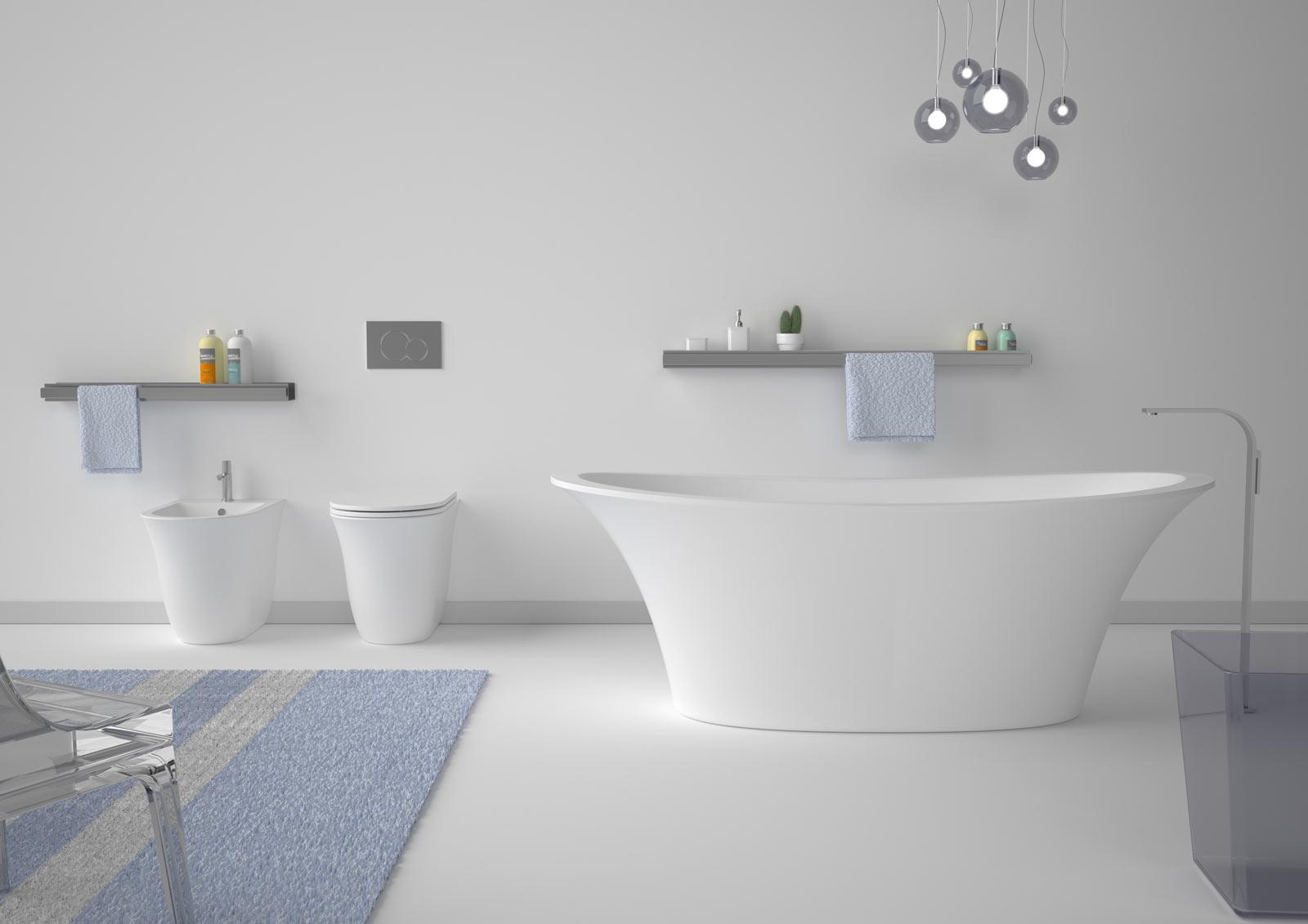 VAFL18 Акриловая ванна отдельностоящая GSG CERAMIC Flut - Вид №3