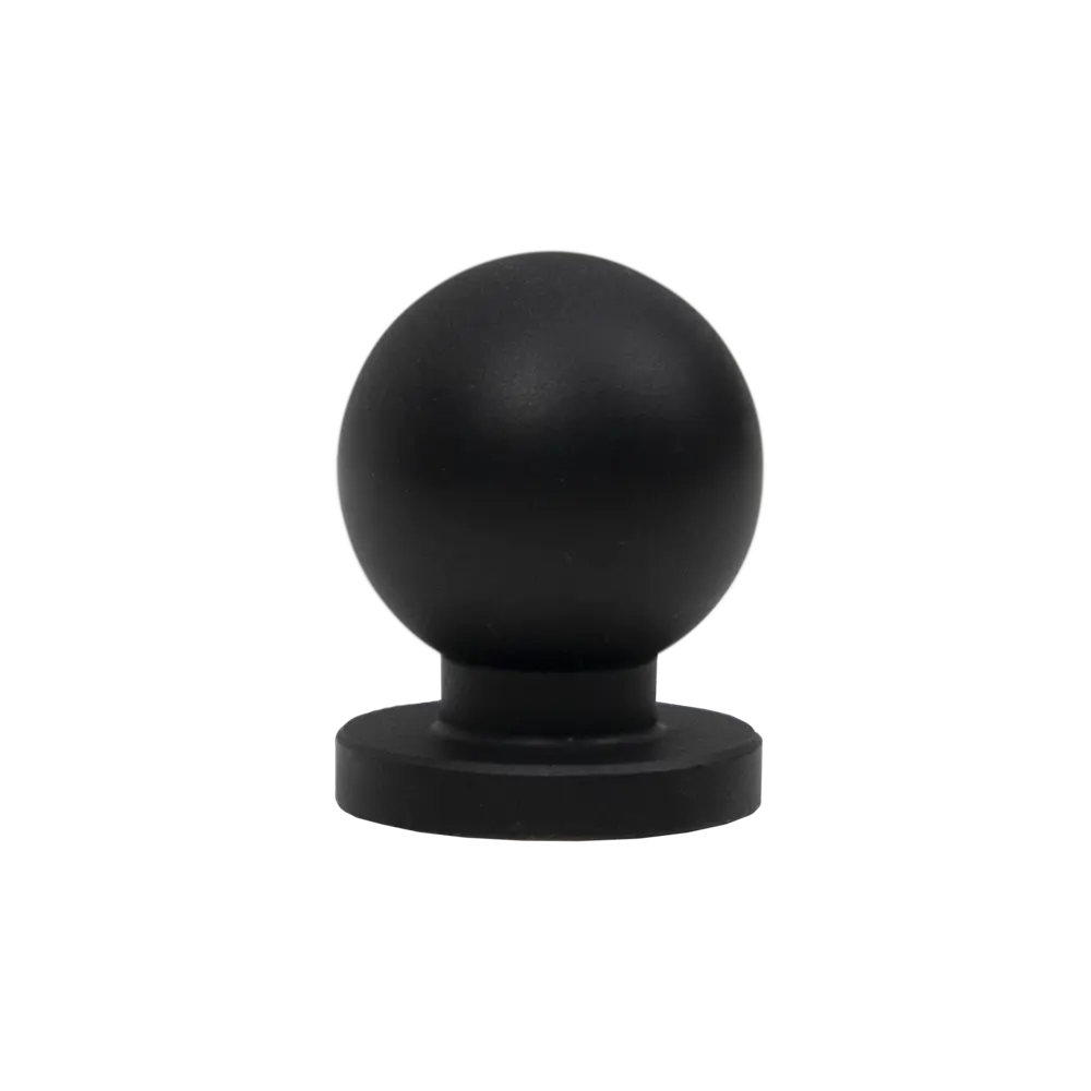 Мебельная ручка-кнопка GN35 цвет черная AKS STLM-2171647 - Вид №1