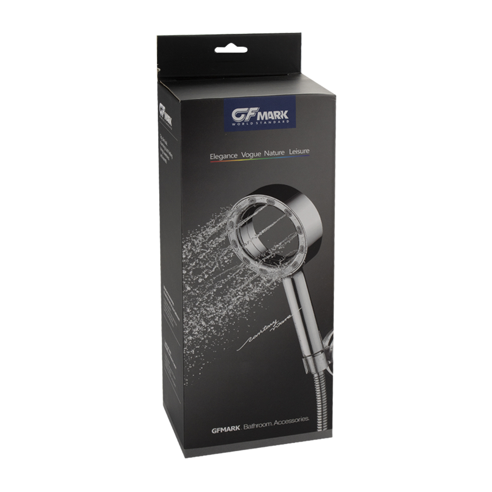 GFmark - Лейка душевая, 2 режима, массажная, с ультратонким распылением, код: 6023  - Вид №1