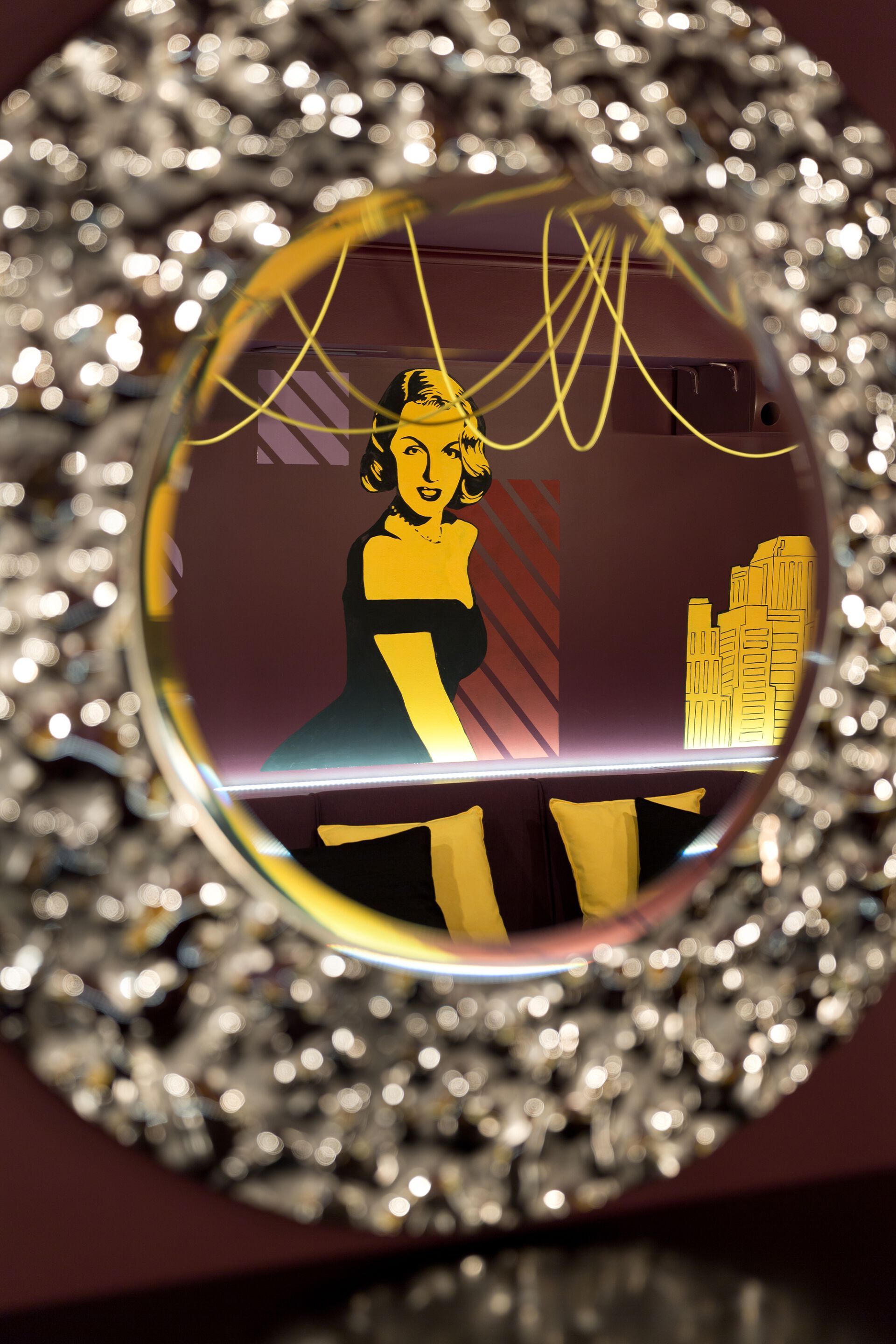 Круглое настенное зеркало с рамкой PlusObject CIRCLE ARCH-00129786 - Вид №5