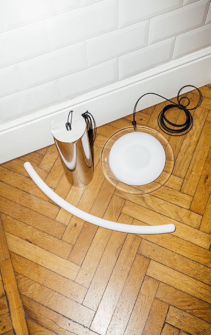 Стеклянный и стальной светодиодный подвесной светильник Pholc DREAM CATCHER ARCH-00107364 - Вид №13