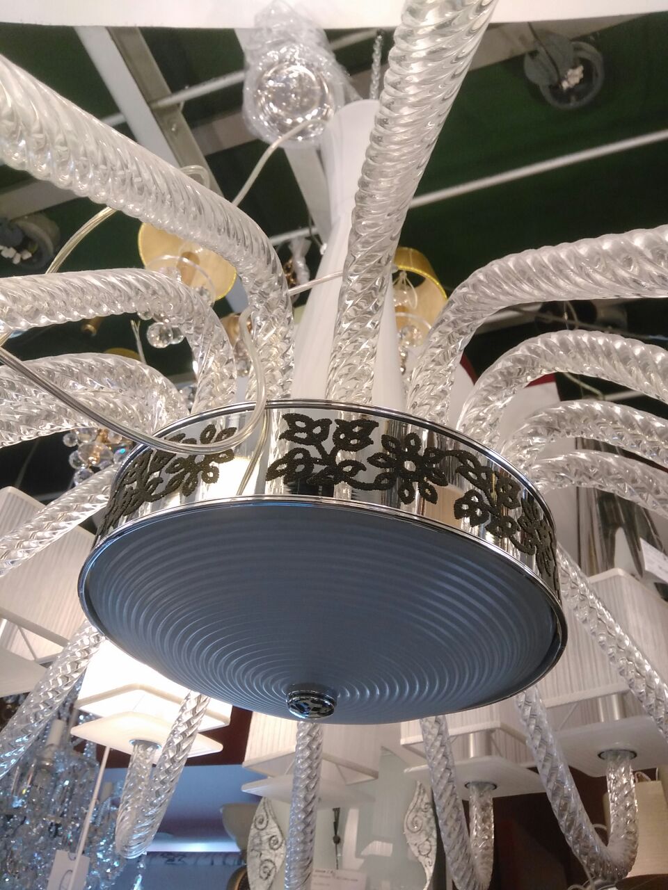 Italamp 328/16 cromo/paral bianc Metropolitan люстра подвесная 97898 - Вид №4