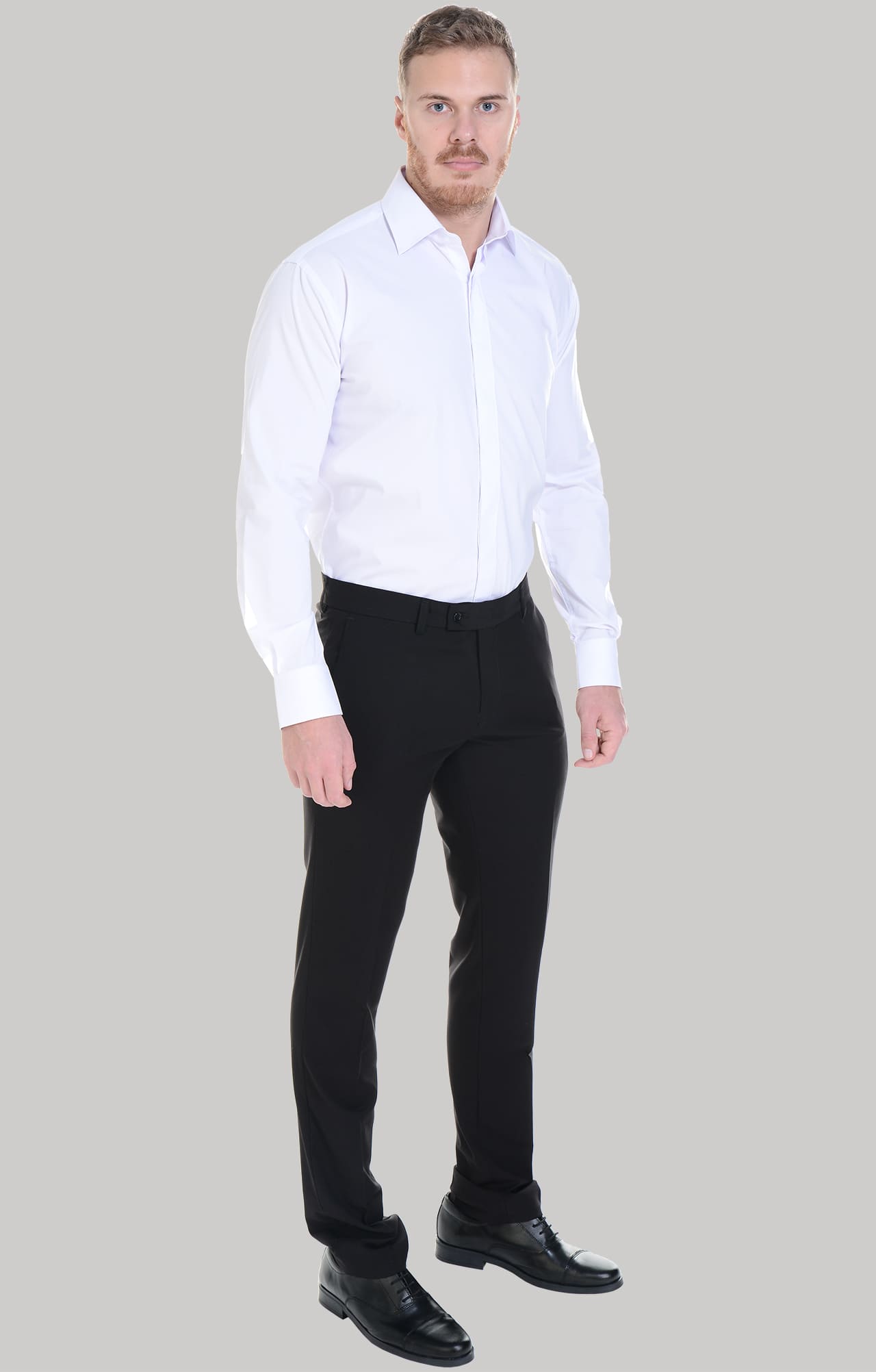 62460 Рубашка мужская  white El-Risto  Корпоративная одежда  размер 39/170-176  - Вид №7