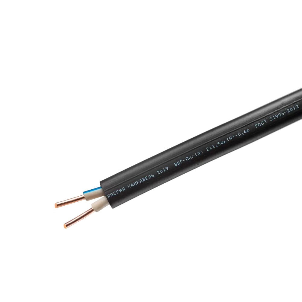 Кабель Камкабель ВВГпнг(A) 2x1.5 100 м ГОСТ STLM-2179000 - Вид №1