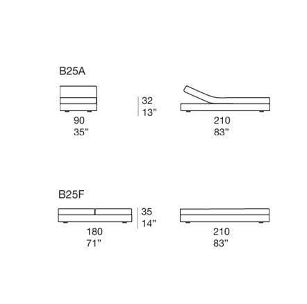 Садовая кровать с откидной спинкой из технической ткани Paola Lenti Cove ARCH-00000042 - Вид №4
