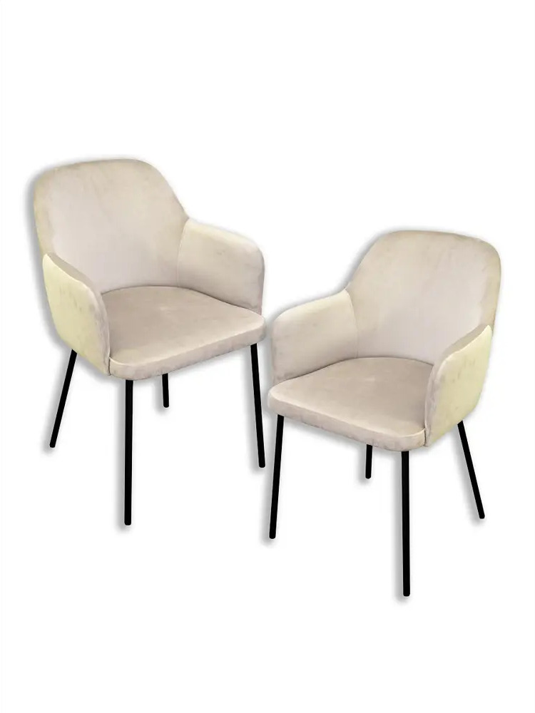91282677 Кухонный стул Estente Harold(2) 80x50x50 см велюр цвет дымно-серый STLM-0868857